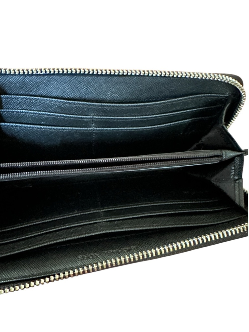 Michael Kors Black Saffiano Leather Micro-Stud Continental Wallet - Picture 4 of 8